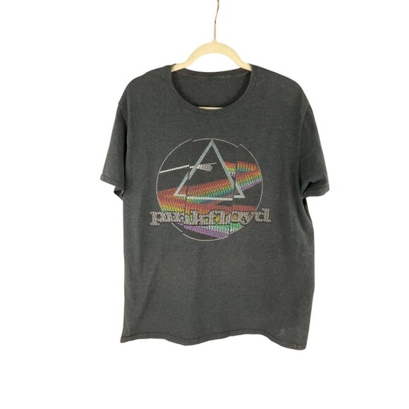 Vintage Pink Floyd Dark Side Of The Moon Graphic T-Shirt Short Sleeve Gray - Picture 2 of 6